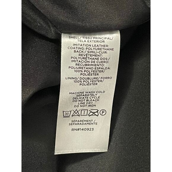 NWT LOFT Women's 12 Faux Leather Shift Dress Black Office Siren Career Edgy Work - Picture 8 of 11